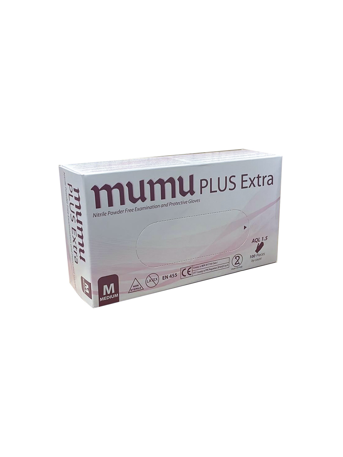 Mumu Plus Extra Nitrile Gloves Powder Free 100pcs