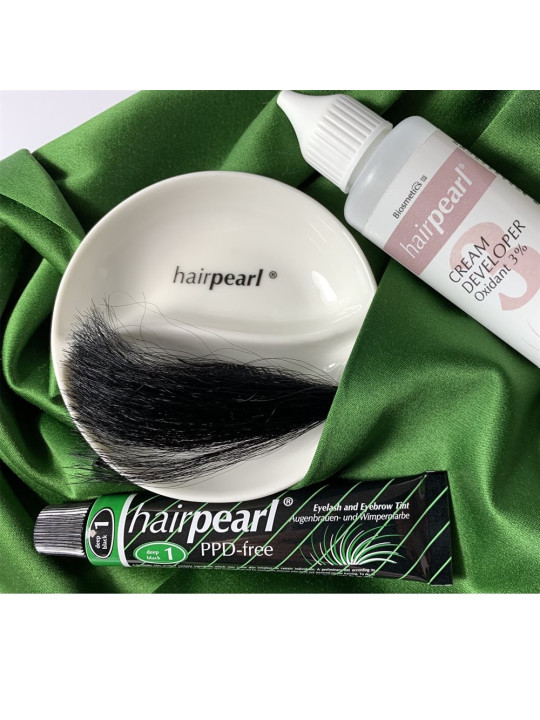 Hairpearl Eyelash and Eyebrow Tint PPD free No 1 Raven Black (Deep Black)