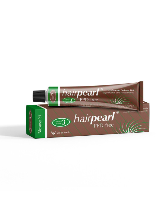 Hairpearl Eyelash and Eyebrow Tint PPD free No 3 Natural Brown