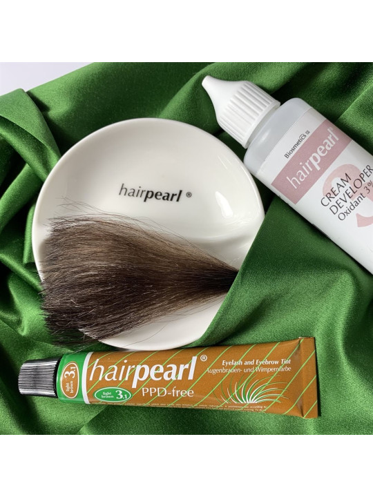 Hairpearl Eyelash and Eyebrow Tint PPD free No 3.1 Honey Brown (Light Brown)