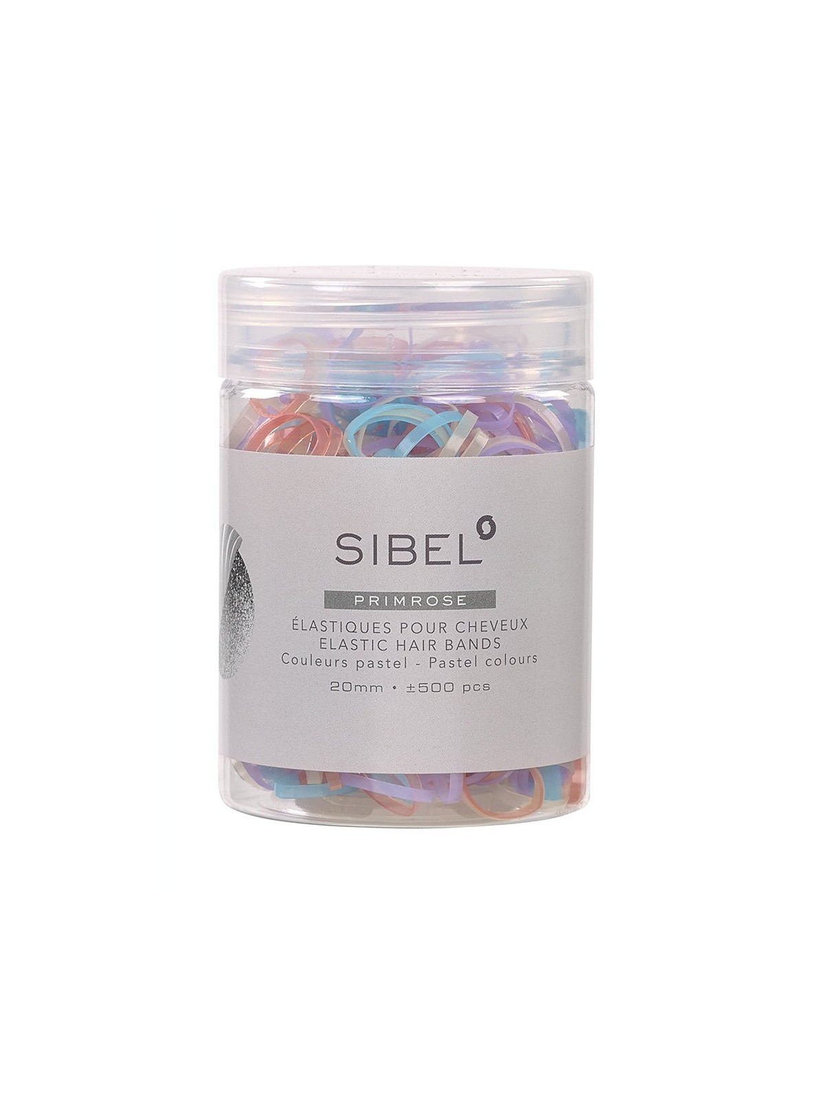 Sibel Primrose Pastel Elastic Hair Bands 500pcs