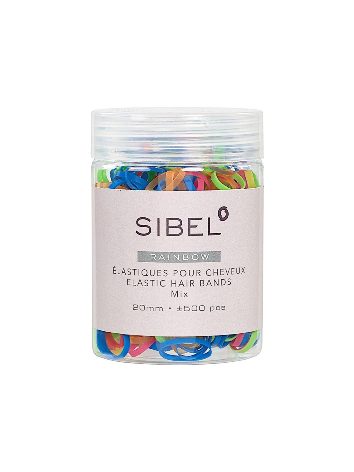 Sibel Rainbow Colored Elastic Hair Bands 500pcs