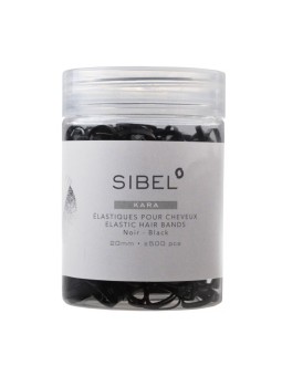 Sibel Kara mustad juuksekummid silikoonist 500tk