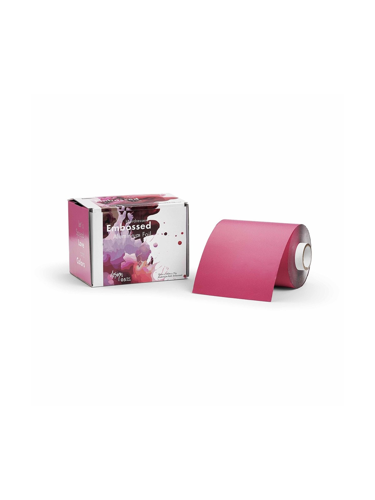 Design Embossed Pink Foil Roll 12cm x 100m