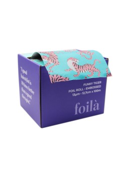 Foilà Funky Tiger reljeefne foolium 12,7cm x 100m