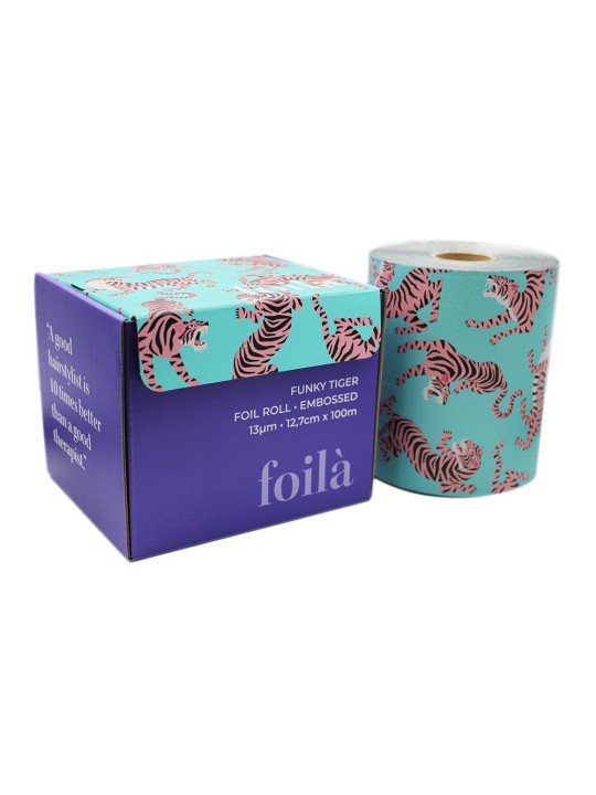 Foilà Funky Tiger reljeefne foolium 12,7cm x 100m