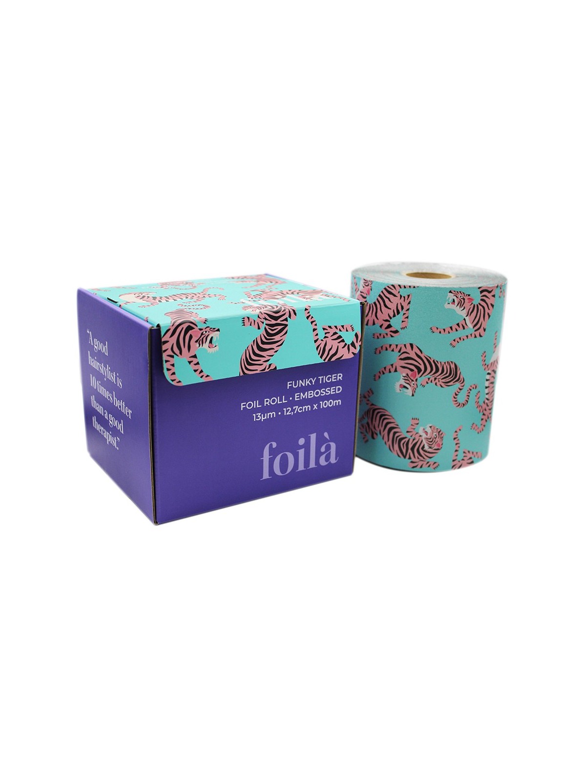 Foilà Funky Tiger reljeefne foolium 12,7cm x 100m Foilà Funky Tiger reljeefne foolium 12,7cm x 100m