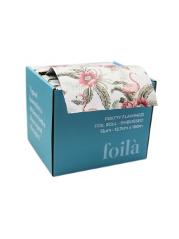 Foilà Pretty Flamingo reljeefne foolium 12,7cm x 100m