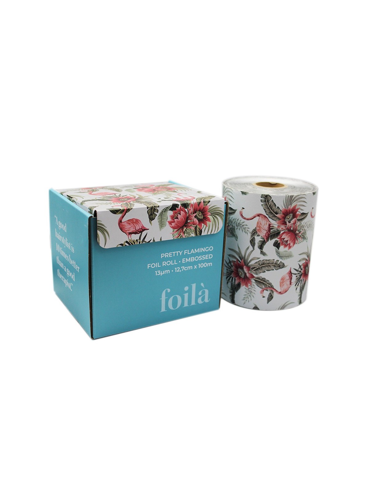 Foilà Pretty Flamingo reljeefne foolium 12,7cm x 100m Foilà Pretty Flamingo reljeefne foolium 12,7cm x 100m