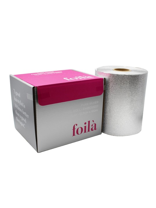 Foilà Pure Silver embossed foil 12,7cm x 100m