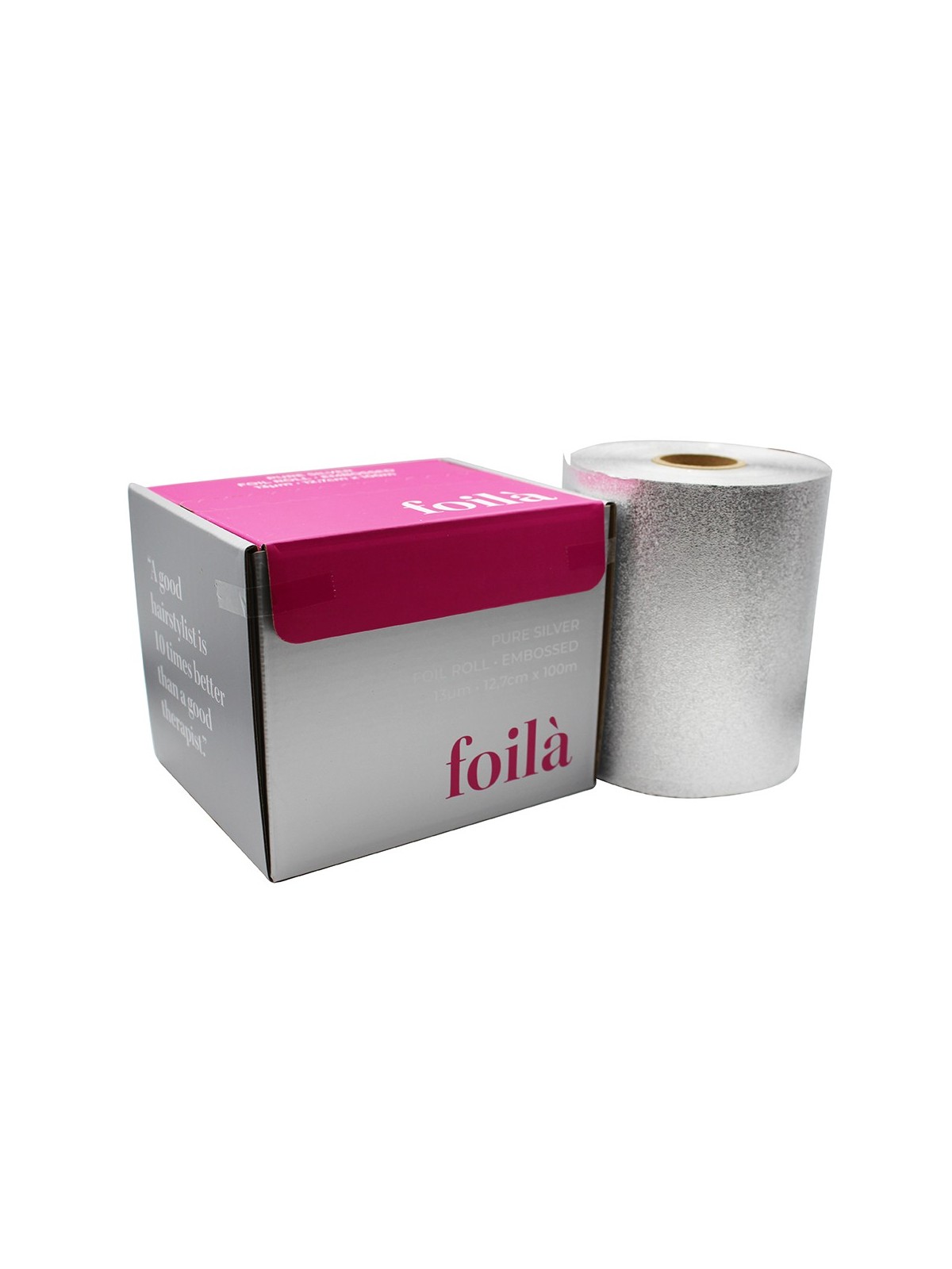Foilà Pure Silver embossed foil 12,7cm x 100m